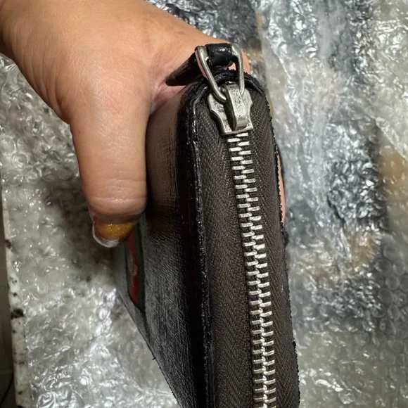 Gucci Black Green Wallet vintage - Picture 11 of 14